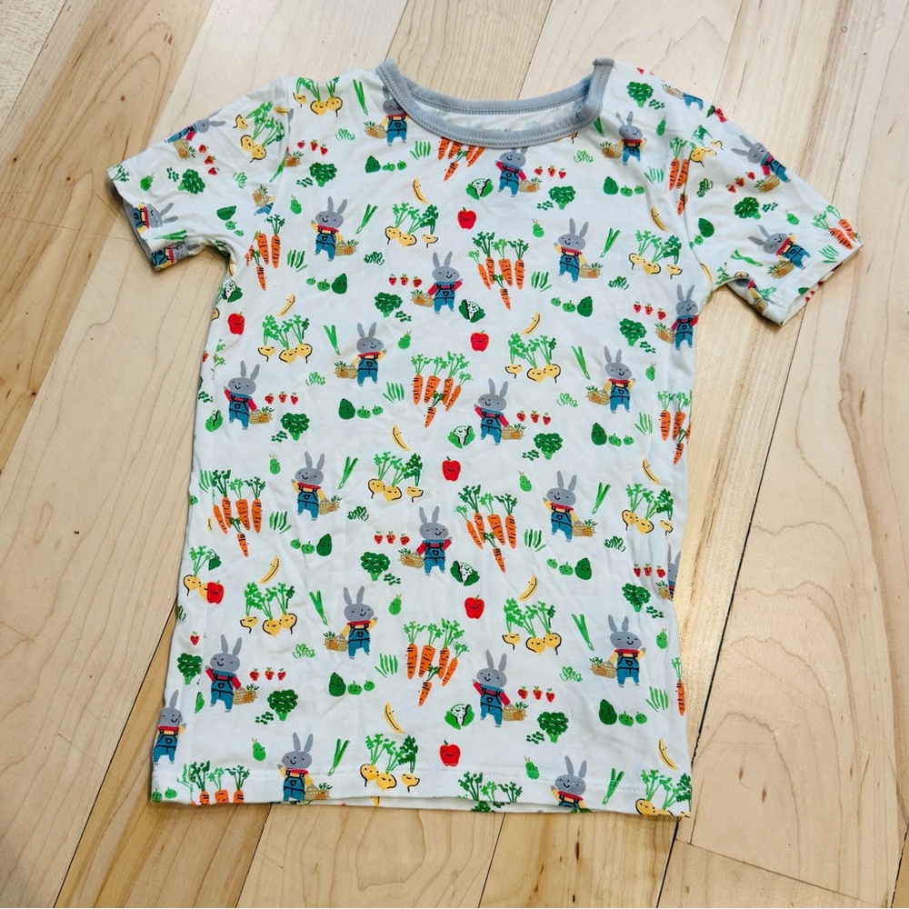 Magnetic Me 3t Kids' Colorful Bunny Print T-Shirt. Snap neck. VGUC